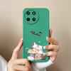 Case For OPPO Realme V15 V20 V25 V30 Narzo 50 Pro 30A 20A Liquid Soft Silicone Cartoon Pattern Shockproof Protective Matte Cute Cat For Realme Bumper