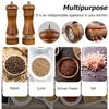 6 Inch Manual Pepper Grinder Rubberwood Acrylic Ceramic Core Fresh Ground Spice Mill
