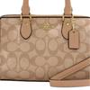 Coach Roan 17 Logo Print Coated Canvas Shoulder Crossbody Handbag Small Women handbags Brown CAL20-IMEQO