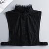 Women Fake Collar Blouse Sweater White Lapel Decor Detachable Collars For Women Black Lace False Collars Woman Lace Half Shirt