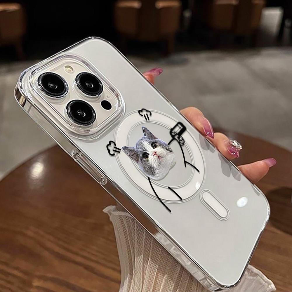 Магнитный чехол для телефона для iPhone 12 14 16 17 Pro 17 16 15 14 13 12 Pro Max 12 13 14 15 16 Высококачественный противоударный чехол Полная защита Милый стиль