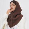 Solid Color Balaclava Hat Warm Knitted Hooded Cap Creative Winter Cap Female/Girls