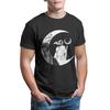 Men's Moon Knight Print T-Shirt 100% Cotton Garment Funny Short Sleeve Crew Neck Trend High Quality Spring Summer