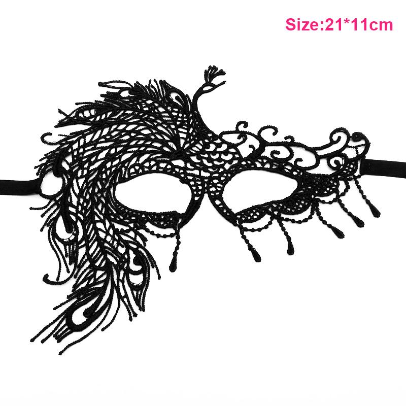 Halloween Black Queen Lace Mask No Fixed Shape Embroidery Appliques Party Costume Carnival Mask Woman Masquerade Mask