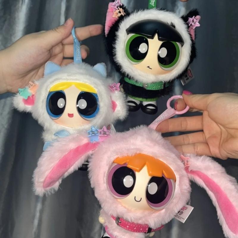 Genuine Hugkis The Powerpuff Girls Forest Party Series Plush Blind Box Bag Pendant Decor Surprise Box Lovely Birthday Gifts