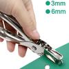 Single Hole Puncher Metal 3mm/6mm Pore Diameter Punch Pliers Hand Paper Scrapbooking Punches