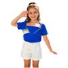 Kids Boys Girls Special Needs Adaptive Clothing Short Sleeve Rainbow Print Chest Port Access Chemo T-shirt with Zippers