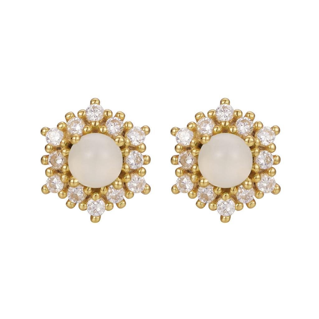 Комплект из платины с круглыми когтями, посеребренная 925 пробы, с серьгами-гвоздиками из натурального зеленого халцедона, изысканные темпераментные серьги