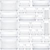 Clear Drawer Organizer Transparent Drawer Divider Storage Box Bins Case for Utensil Cosmetic Groceries Kitchen Tableware Box