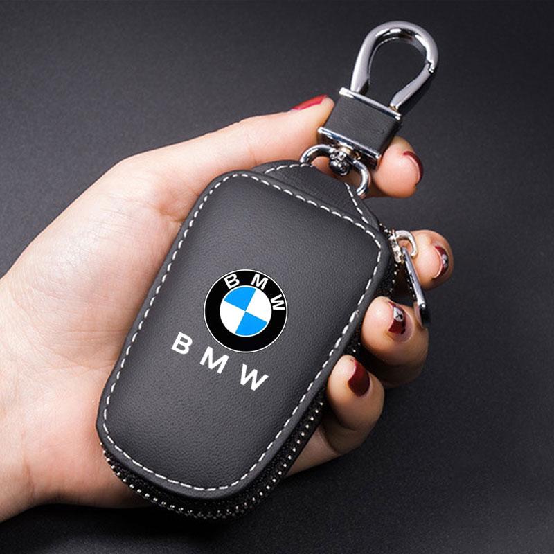 Leather Car Keychain Key Holder Organizer Key Wallet Key Case For BMW e46 e90 e60 f30 f10 e39 f20 e36 g20 g30 e87 e92 Accessorie