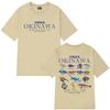 Футболка Okinawa Ocean Fish Забавная Морская Жизнь Японский Стиль Хлопок Повседневная Футболка с Коротким Рукавом Мужская Женская Модная Футболка Оверсайз