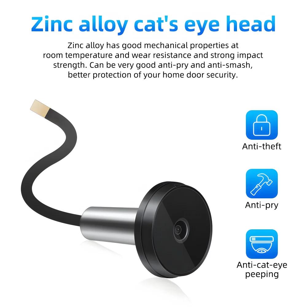 3.97 Inch Doorbell Peephole Viewer Digital Door Camera 125° LCD 1080P HD Pixels Cat Eye Door Bell Outdoor Monitor