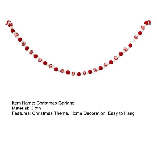 Рождественская бархатная гирлянда-бант, украшение, предварительно нанизанное, красный, белый шар, орнамент, дом, офис, спальня, рождественская елка, каминная полка, камин, полка, внутренний праздничный декор