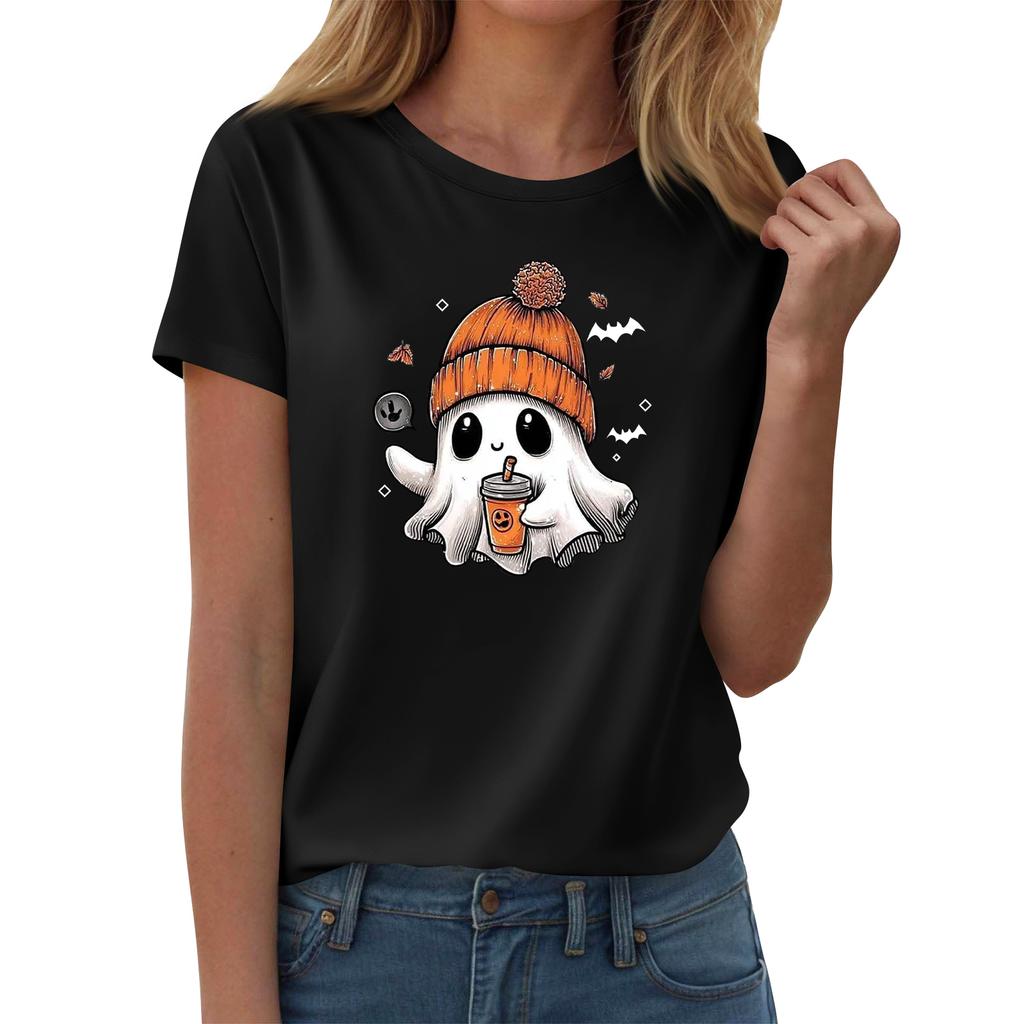 Женские футболки, Женские топы с коротким рукавом, Летняя мода, Повседневные стильные футболки с круглым вырезом, Туники