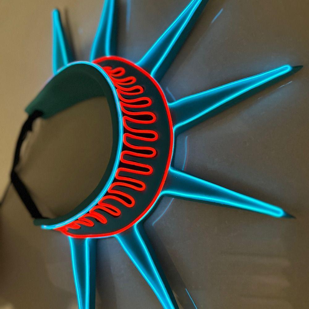 Luminous Freedom Statue Headband Masquerade Party Cosplay Events Accessories Party Supplies