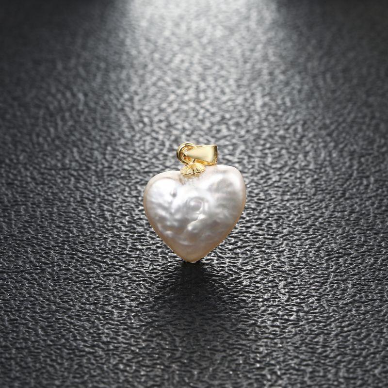 New Fashion Natural Freshwater Multiple Shape Baroque White Pearl 925 Silver DIY Pendant Buckle For Women Girls Jewelry