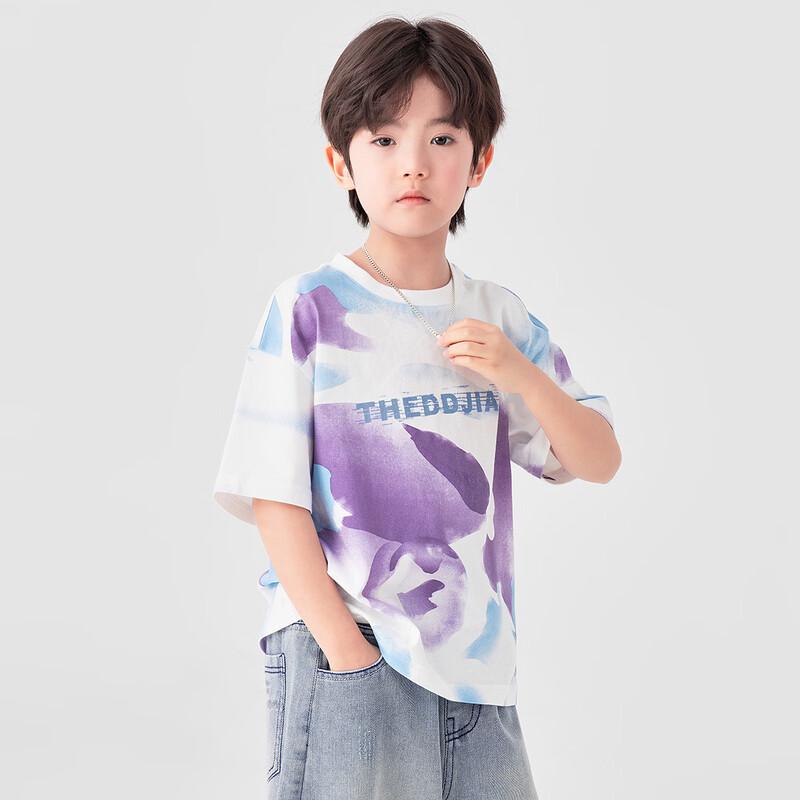 Boys' Tie-dye Cotton Short Sleeve T-shirt