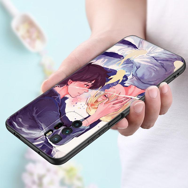 Чехол для телефона с изображением банановой рыбы для Xiaomi Redmi Note 7 8 9 10 Lite 11 11E 11T 12 Pro 11S 4G 10T 5G 8T 9S 10S, мягкий черный чехол из ТПУ