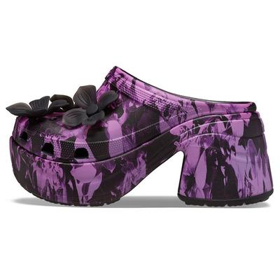 Сабо Сандалии с принтом русалки Женская обувь Черный 209686-0C4