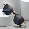 Retro Square-framed Punk Metal Myopia Sunglasses Simplicity Elegant and Versatile UV Resistant Comfortable Durable 0 To -4.0