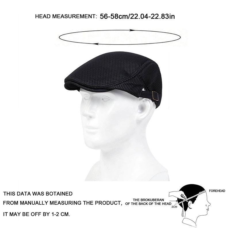 Мужские сетчатые кепки газетчика, шляпы британских художников, весенние и летние вентилируемые береты, регулируемая плоская кепка, хип-хоп береты