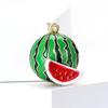 Fashion Alloy Enamel Round Watermelon Brooch Simple And Versatile Women'S Clothing Corsage Jewelry Pin