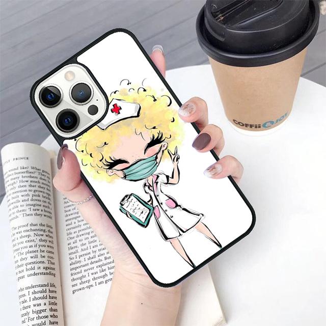 Мультяшный чехол для телефона с изображением врача и медсестры Для iPhone 17 Air 16 15 14 Plus 11 12 13 Pro Max coque