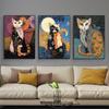 Animal Cat Canvas Painting Gustav Klimt Oil Posters and Prints Wall Art Pictures for Living Room Home Wall Decoration Cuadros