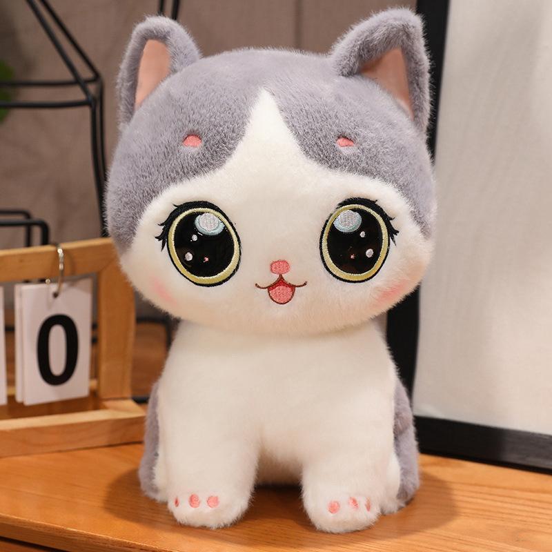Милый новый котенок плюшевая кукла сидящий котенок симуляция кошки игрушка детская кровать успокаивающая милая кукла