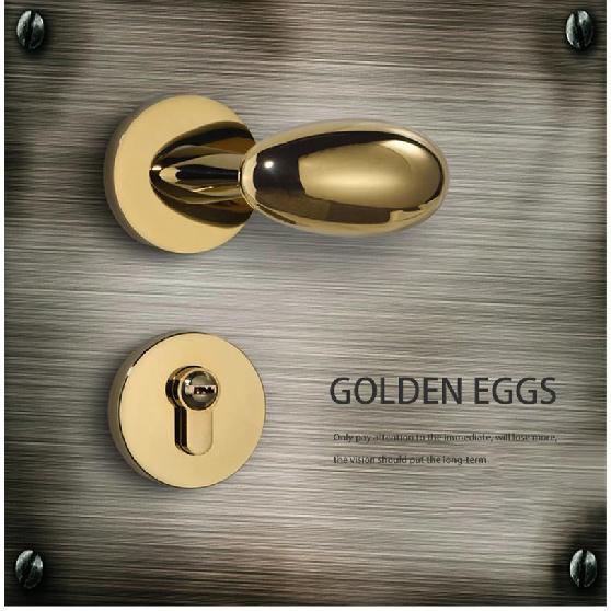 Golden Zinc Alloy Bedroom Door Lock Bathroom Lock Magnetic Suction Mute Room Door Handle Indoor Door Lock Split Door Handle Lock