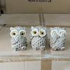 3pcs/sets Cute Owl Ornaments Wine Cabinet Living Room Desk Home Desk Decoration Resin Crafts 2024 New Decorative Figurines