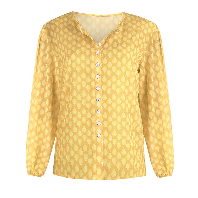 Весенне-осенние женские блузки на пуговицах в стиле бохо с рюшами и длинными рукавами, повседневные шифоновые рубашки больших размеров