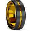 Fashion Men Gold Color Titanium Steel Celtic Dragon Rings Inlay Blue Carbon Fiber Rings For Men Wedding Jewelry Drop Shipping