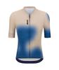 Santini Men's SPOT Cycling Jersey, Summer Style, Two-Piece Fabric, Rear Pocket, Blue/Beige (Size XS), 5S94075CSPOT [Authentic]