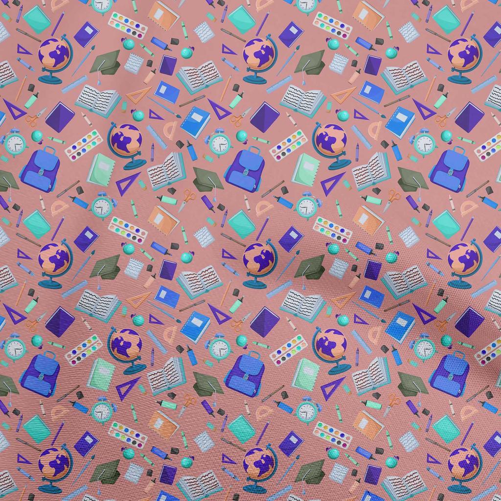 oneOone Cotton Flex Light Brown Fabric Kids  Sewing Material Print Fabric By The Yard 40 Inch