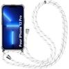 Case For iPhone 13 Pro (6.1 ") Fine TPU Anti-Shock Anti-Scratch Transparent Included White Lanyard