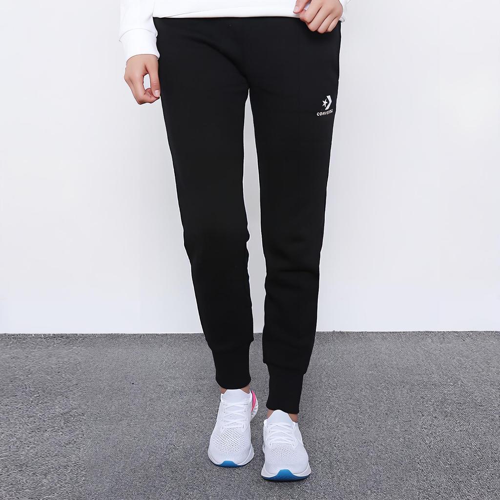 Women's Converse Drawstring Casual Fleece Lined Cuff Knitted Sweatpants Women's Black