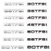 ABS Car 30 35 40 45 50 55 60 TFSI TDI Letters Logo Trunk Badge Emblem Decals Sticker For B A6 A1 Q3 Q5 Q7 A4 A3 B5 B6 B7 B8