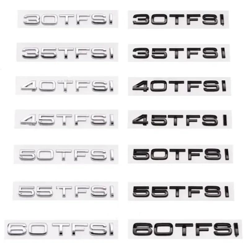 ABS Car 30 35 40 45 50 55 60 TFSI TDI Letters Logo Trunk Badge Emblem Decals Sticker For B A6 A1 Q3 Q5 Q7 A4 A3 B5 B6 B7 B8