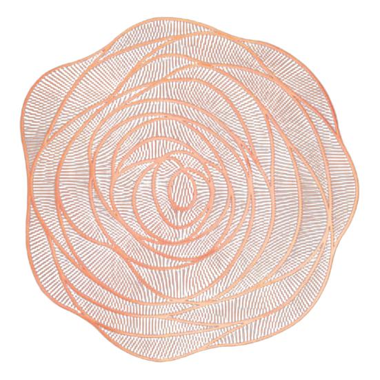 PVC Placemats Heat-Resistant Waterproof Oil-Proof Dining Table Mats Rose Design