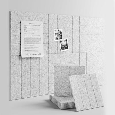 Фетровые плитки Большая альтернатива пробковой доске с клейкими вкладками Толстые реечные стеновые панели для декора офиса Доска для кнопок