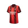 Puma Acm Home Jersey Replica с цветными манжетами, V-образным вырезом, коротким рукавом, футбольная рубашка для женщин, красные топы 770384-01