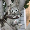 Милая статуэтка-качели из смолы для маленькой кошки, сада, домашнего офиса, комнаты, подвесного дерева, декоративная статуэтка, украшение для питомца с веревкой