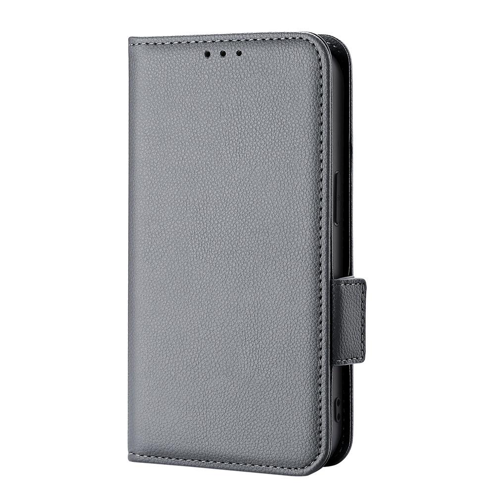 Кожаный чехол-книжка Xiaomi 13 Ultra с держателем для карт - Защитная обложка с узором «Личи»