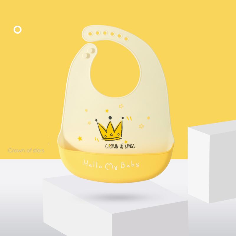 LOFCA 1pc Silicone Bibs For Kids Newborn Baby Bibs Waterproof Silicone Feeding Baby For Toddler Breakfast Feedings Adjustable