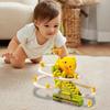 Duck Climbing Stairs Slide Toy with LED Light Music Toddlers Electric Duck Roller Coaster Sliding Race Track Toy with 12 Little Ducks