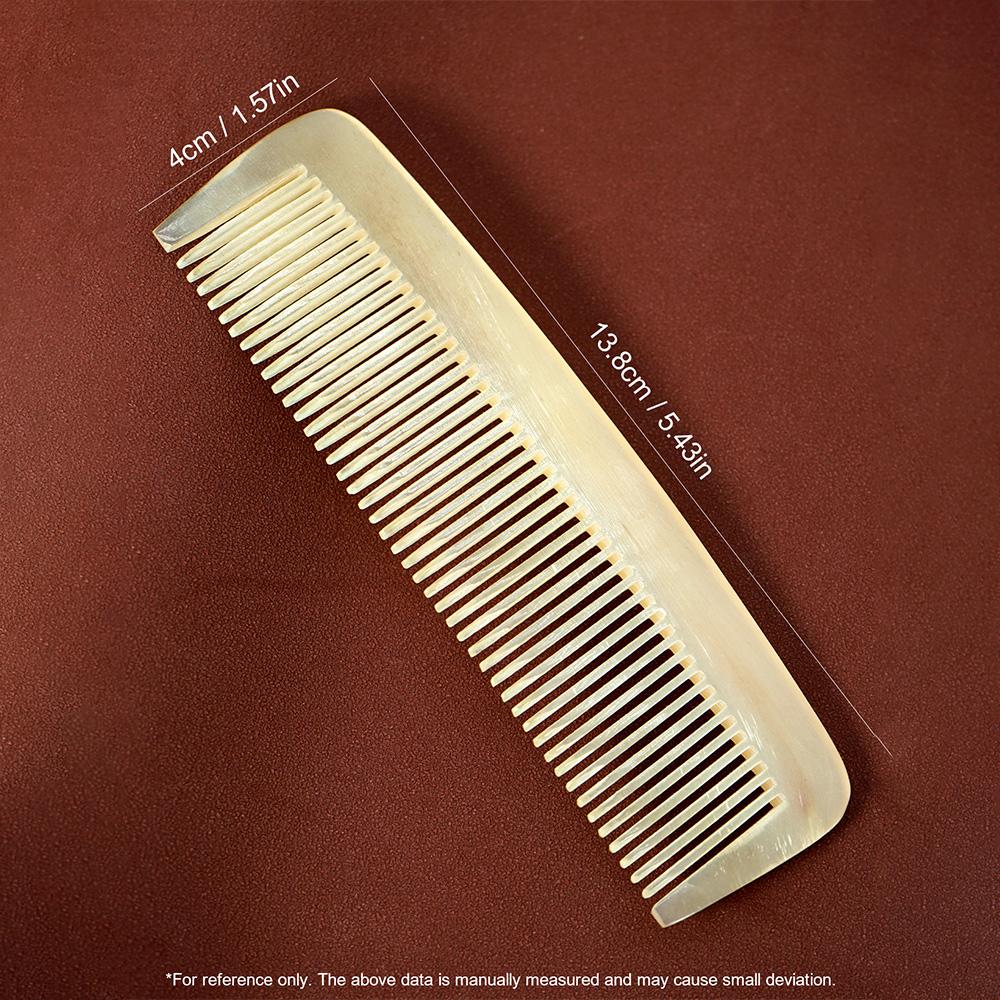 Portable Natural Horn Comb Handmade Polished Anti Static Massage Horn Comb for Men Women Salon Hairdressing Styling Tools
