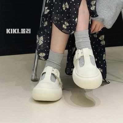 SGIRL TWTW женские универсальные туфли-кеды Mary с толстой подошвой и большой головкой, размер 25, полые, с пряжкой в одно слово, прилив