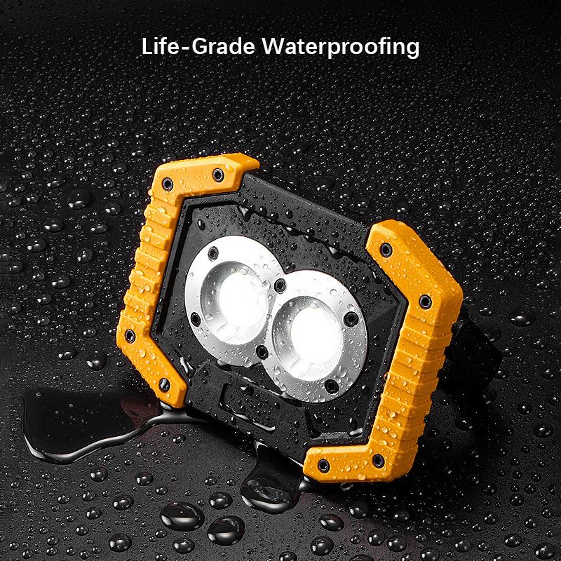Portable Work Light,USB Rechargeable LED Camping Light with Magnetic 1000 Lumen,Waterproof Outdoor Flood Light Pocket Searchligh