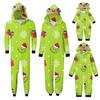 Christmas Print Family Matching Hooded Long Sleeved Zippered Jumpsuit Set